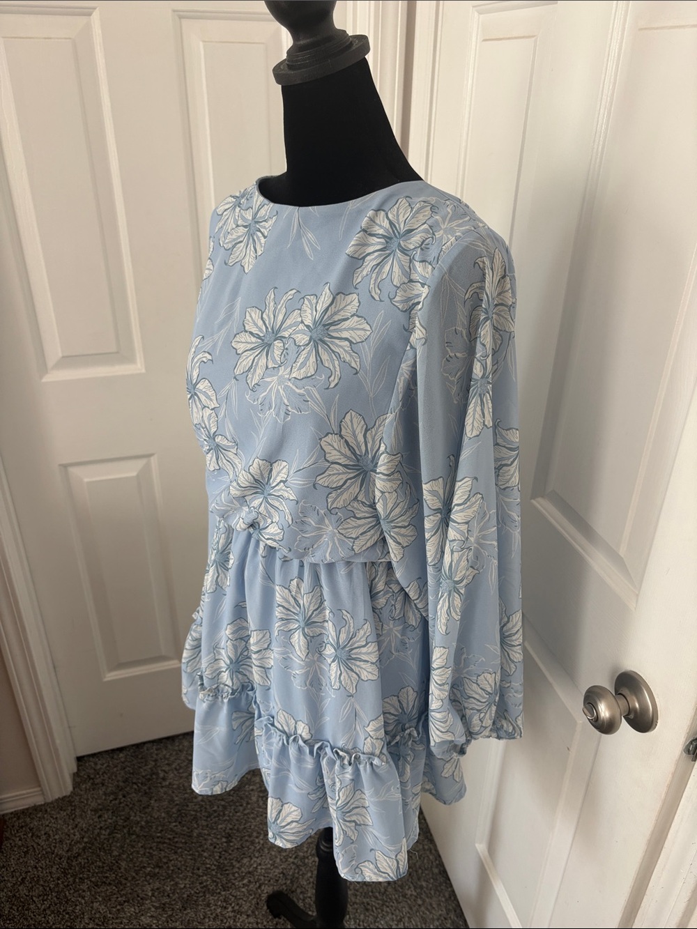 Flying Tomato Sky Boho Blue Floral Dress - Picture 3 of 13